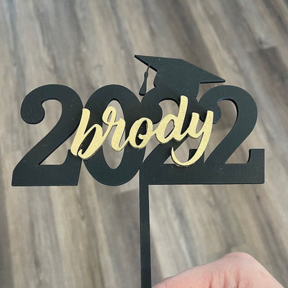 Graduation Cake Topper, Personalized Cake Topper,  Grad Party Decor