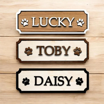 Pet Name Sign, Personalised Dog Cat Name Plaque For Pet House