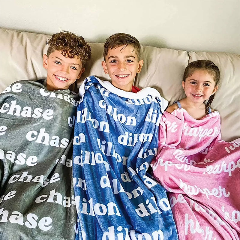 High Quality Personalized Super Soft Name Family Blanket