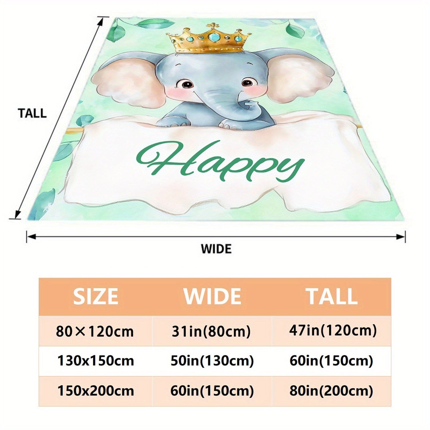 Elephant Blanket-Lightweight Flannel Home Furnishings Bedding Blanket