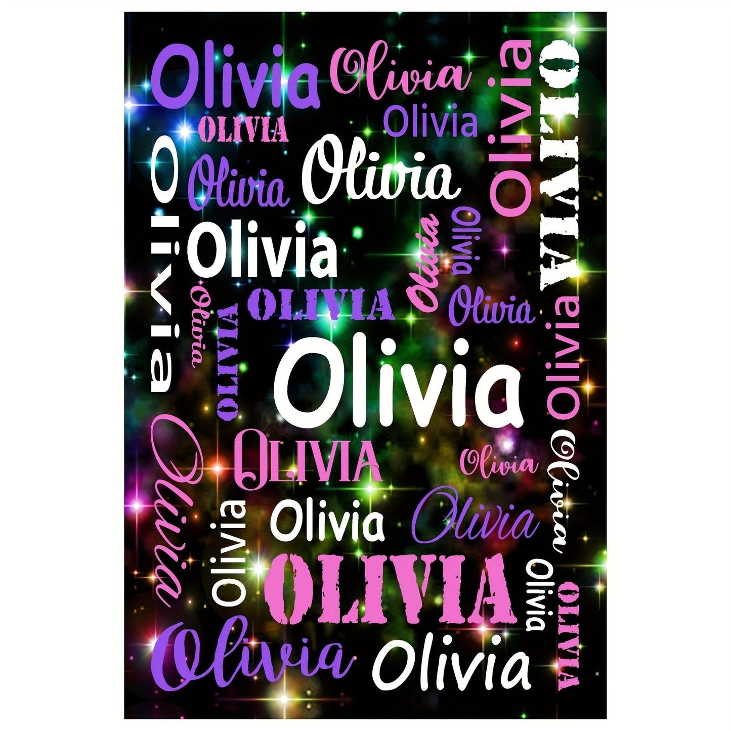 Personalized Starry Sky Flannel Pet Blanket with Name