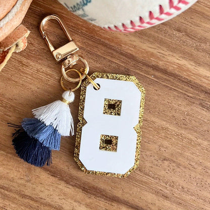 Custom Acrylic Keychain with Mini Gradient Tassel