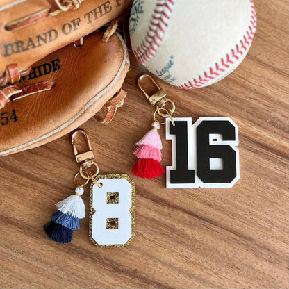 Custom Acrylic Keychain with Mini Gradient Tassel