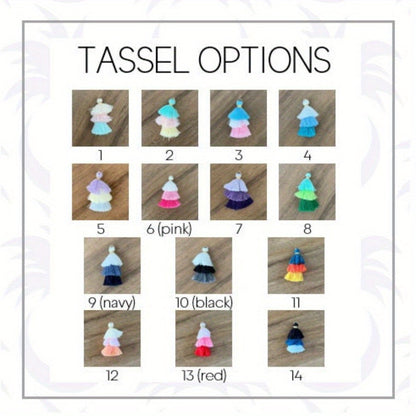 Custom Acrylic Keychain with Mini Gradient Tassel