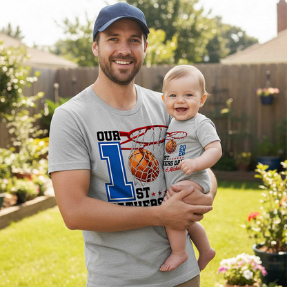 Our 1st Father’s Day Together - Personalized Sport Balls Baby Bodysuit T-shirt