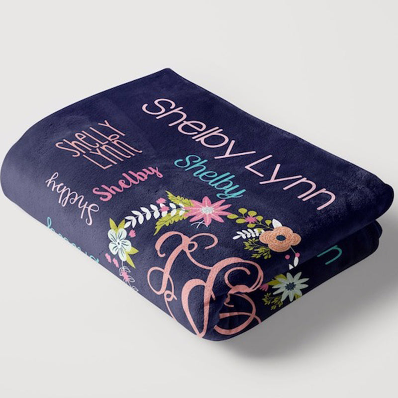 Personalized Baby Blanket, Baby Girl Blanket, Personalized Blanket