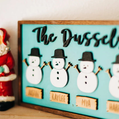 Snowman Family Decor - Winter Decor - Snowman Family Decorations