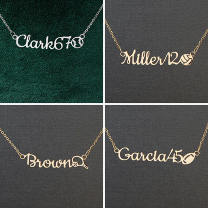 Personalized sports necklace, Sports lover gift necklace