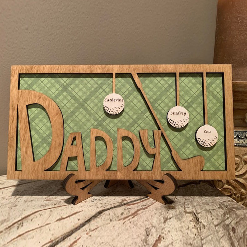 Personalized Dad or Grandpa Golf Sign | Fathers Day Golfing Gift for Daddy