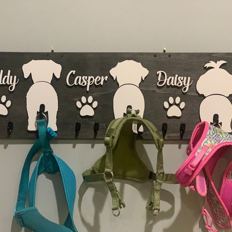 Personalized Dog Leash Holder, Dog Butt Leash Holder for Wall, Gift for Dogs, Engagement Gift Dog