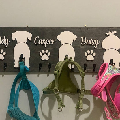 Personalized Dog Leash Holder, Dog Butt Leash Holder for Wall, Gift for Dogs, Engagement Gift Dog