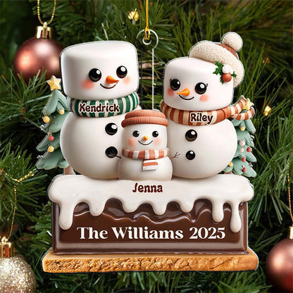 Personalized Christmas Ornament - Custom Family Name & Year