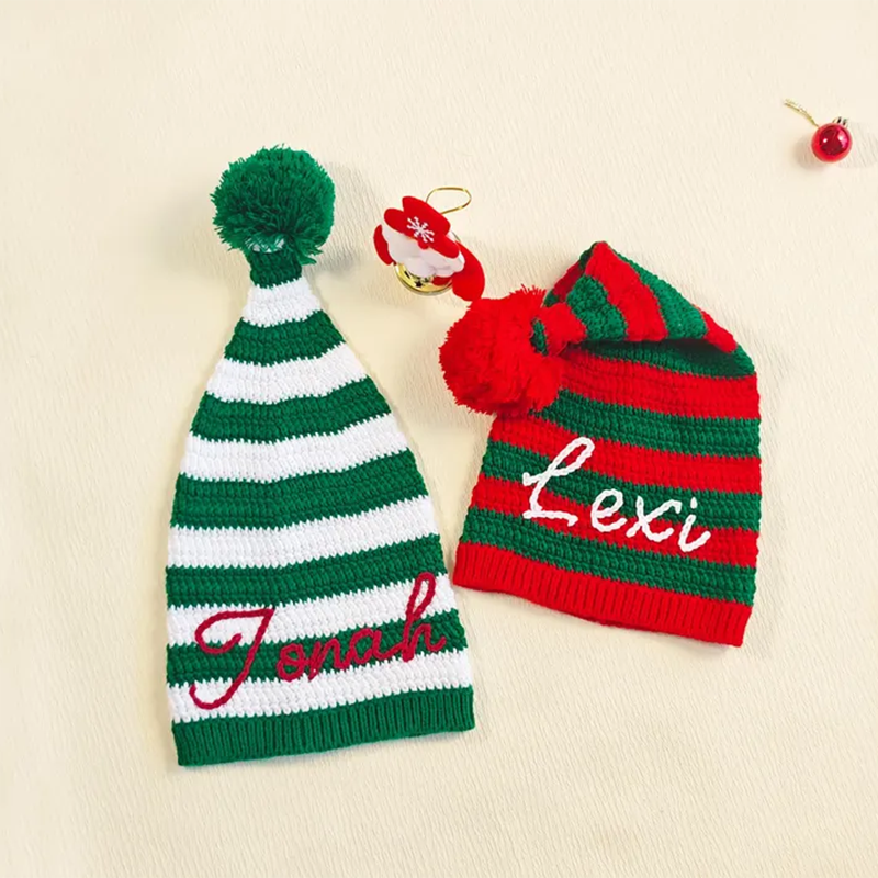 Personalized Santa Hat with Name, Custom Embroidered Christmas Hat