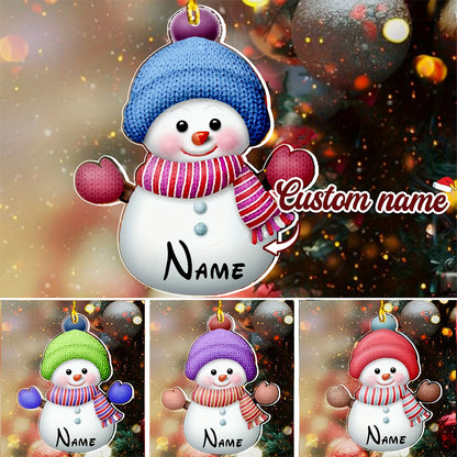 2D Flat, Personalized Name/Text Christmas Ornaments