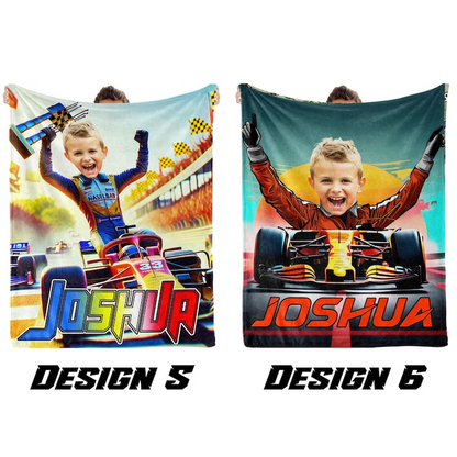 Personalized Superhero Monster Truck Blanket