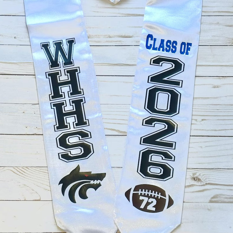 Personalized Senior Graduation Stole