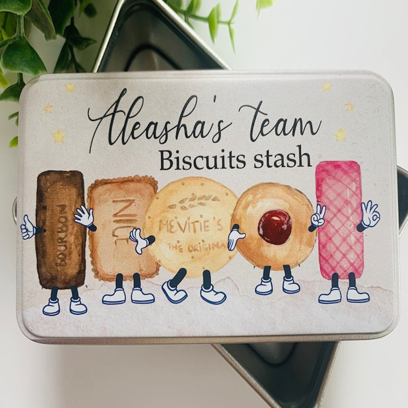 Personalised biscuit tin, biscuits, cookies, girlfriend, gift for her, him