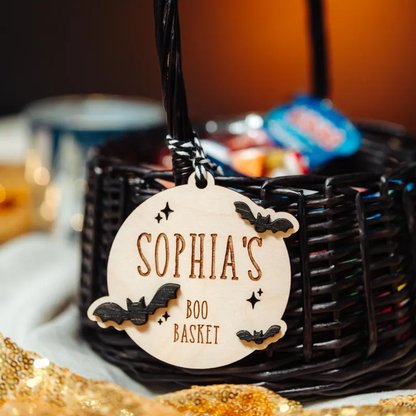 Halloween Name Boo Basket Tag