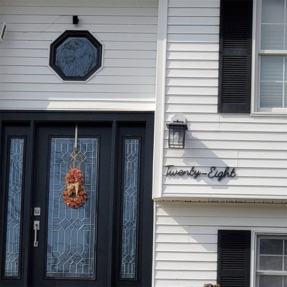 Longhand Cursive House Numbers: Regular Size
