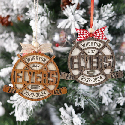 Personalized Hockey Christmas Ornament