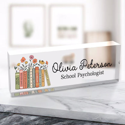 School Psychologist Desk Name Plate, School Psychologist Gifts