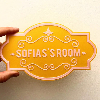 Personalised door sign for kids room