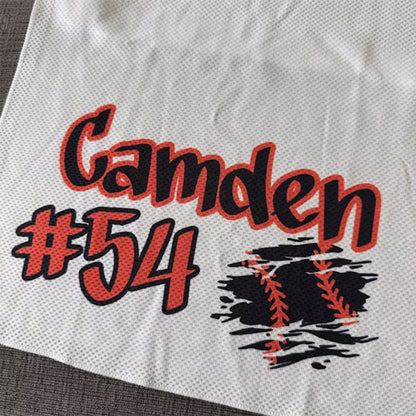 Personalized Cooling Sports Towel Baseball Team Custom Order Wet Rag Hot Days Sport