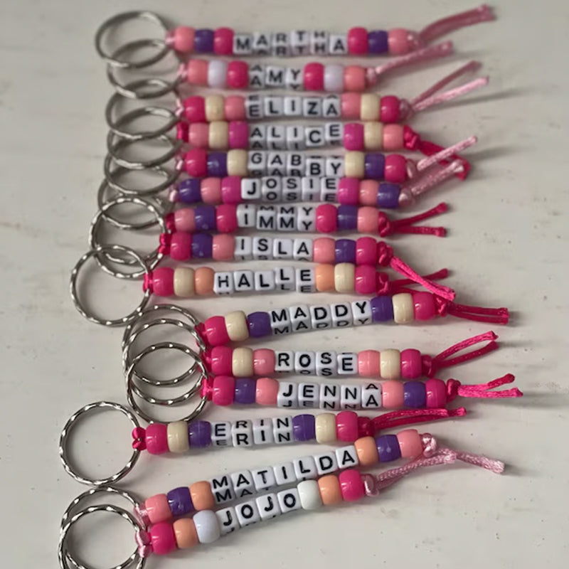 Personalised bead keychain, Personalised gift