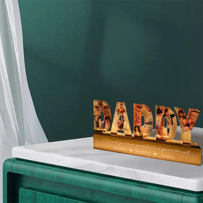 Daddy To Us You Are The World Photo Collage Personalized LED Night Light