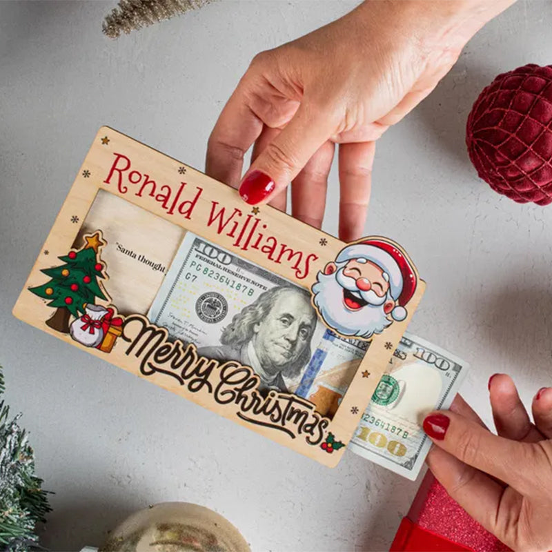Christmas Money Holder Personalized, Christmas Gift