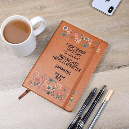 Personalized Retirement Gift for Her Happy Retirement Leather Journal