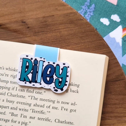 Personalized Name Magnetic Bookmark, Book Lover Gift