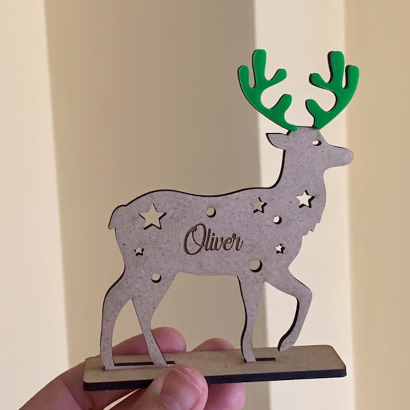 Personalized Reindeer Place Name Settings