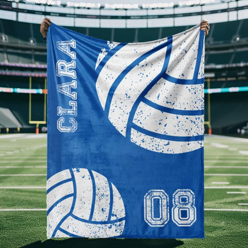 Personalized Blankets Sports team blanket with Name, Custom blanket gift