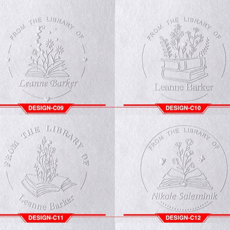 Book Embosser Personalized , Custom Stamp Embosser, Book Stamp, From The Library Of Stamp, Library Stamp