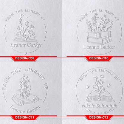 Book Embosser Personalized , Custom Stamp Embosser, Book Stamp, From The Library Of Stamp, Library Stamp