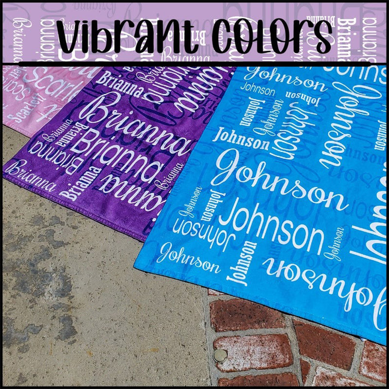 Personalized Beach Towel for Kids Adults Family Vacations Summer Fun