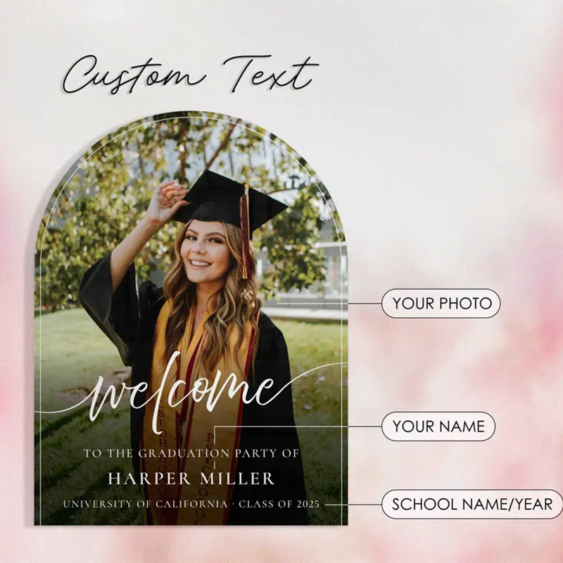 Acrylic Graduation Party Sign | Custom Graduation Sign
