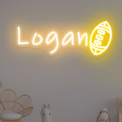 Custom Soccer Name Neon Sign, Football Neon Sign