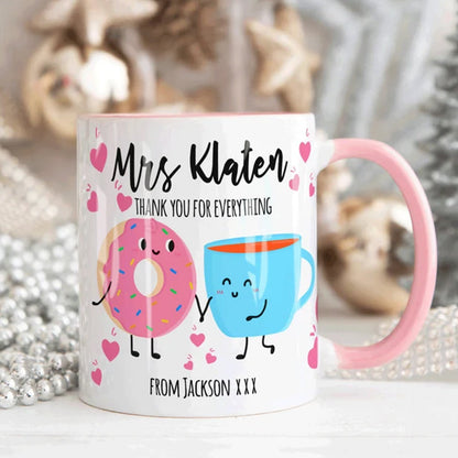 Personalised Teacher Thank You Gift, Teacher Mug With Name