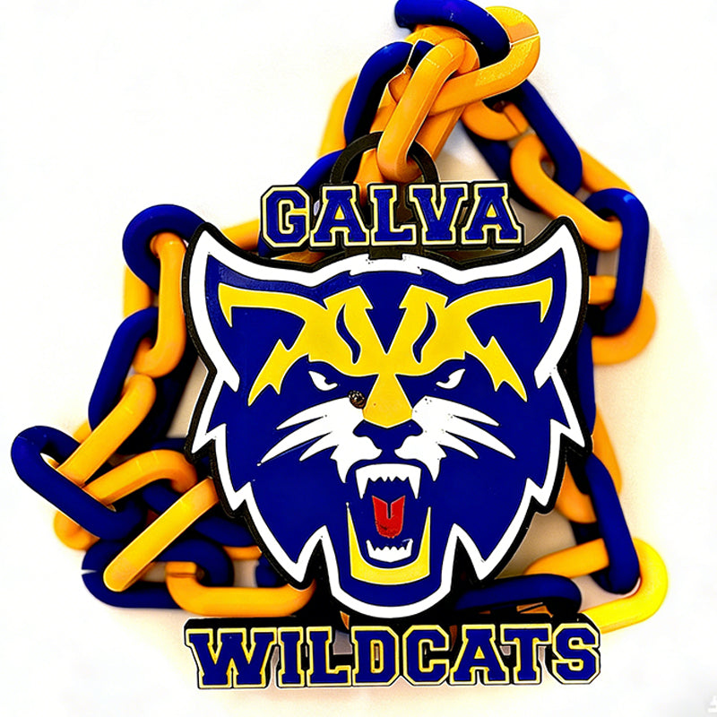Custom Sports Turnover Chain, Oversized Medallion, Team mascot, Custom Colors, Any Logo