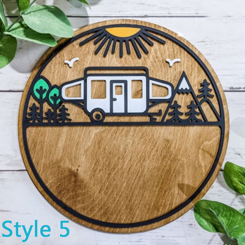 Personalized sign, happy camper sign, camper sign