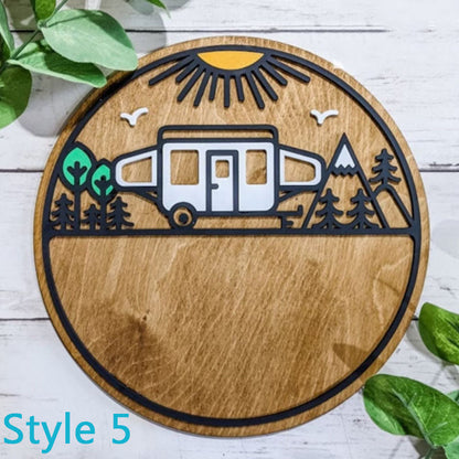 Personalized sign, happy camper sign, camper sign