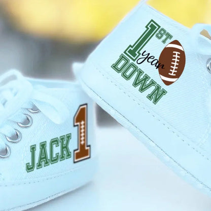 Custom Rookie Of The Year 1st Birthday Boy Shoes Baseball football Basketball Baby Shoes