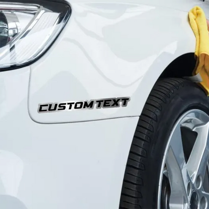 Custom Car Name Emblem Badge - Brushed GOLD & SILVER