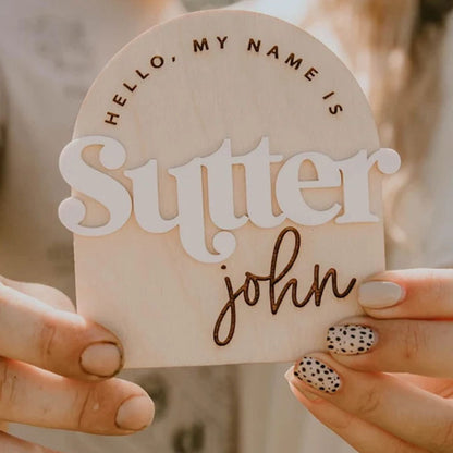 Hello My Name Is Personalized Baby Name Sign
