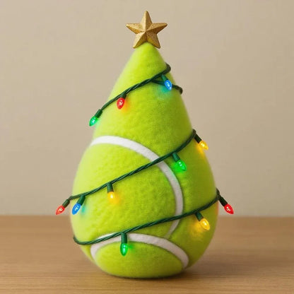 Football-Shaped Christmas Tree Resin Ornament with Football Field Goal Design