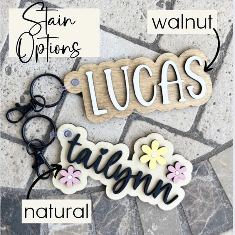 Customized Name Tags, Kids School Bags, Lunch Boxes, Backpacks, Wooden Keychains