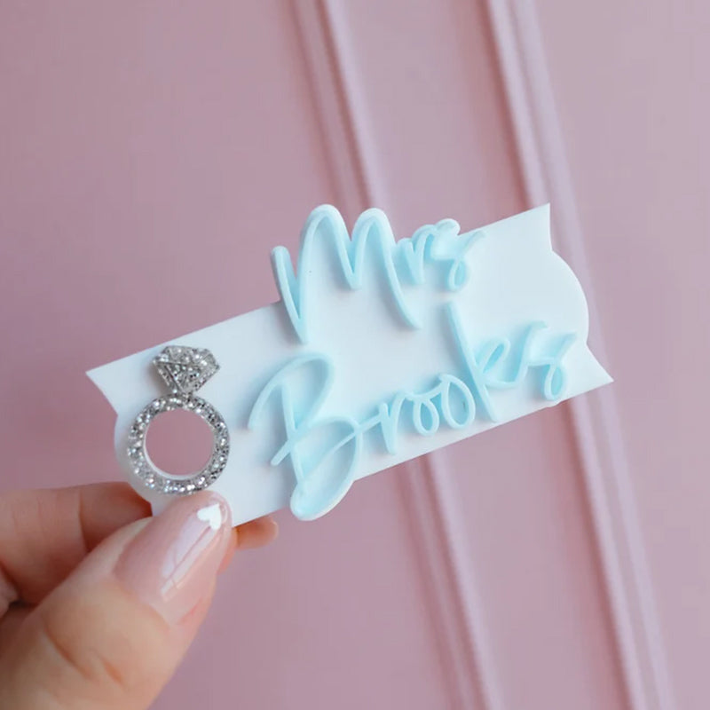 Wedding day gift future Mrs gift, future Mrs cup name plate