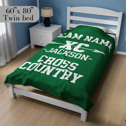 Personalized Cross Country Blanket Custom Name Cross Country Senior Gift